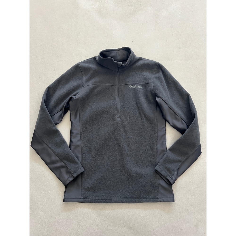 Columbia Mens Gray Quarter Zip Fleece Pullover Hybrid Jacket XO0371 Size XS